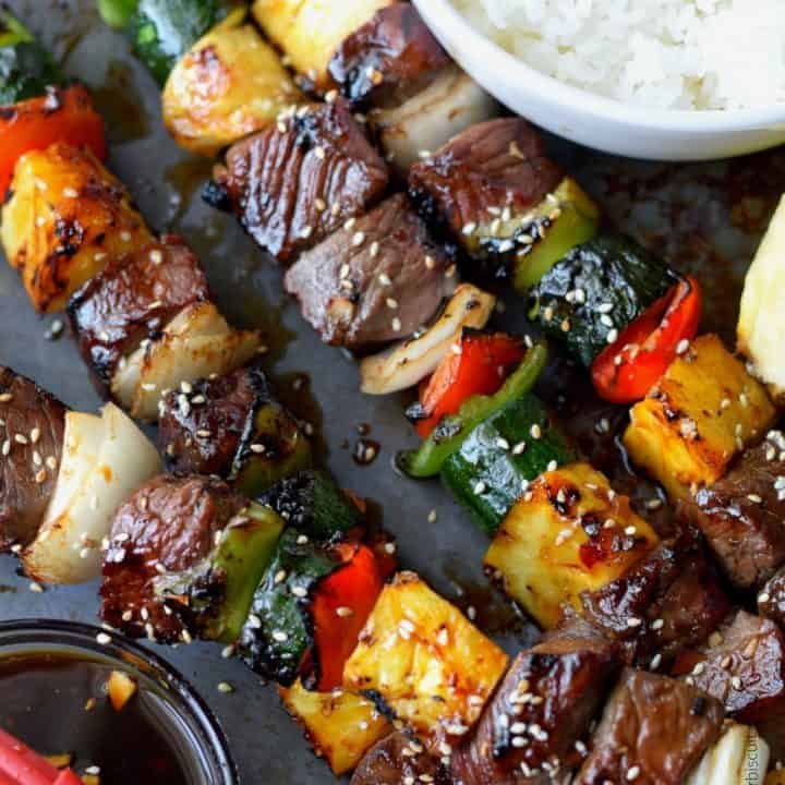 19 Easy Campfire Food Ideas 13 spicy teritaki grilled steak kebabs 2