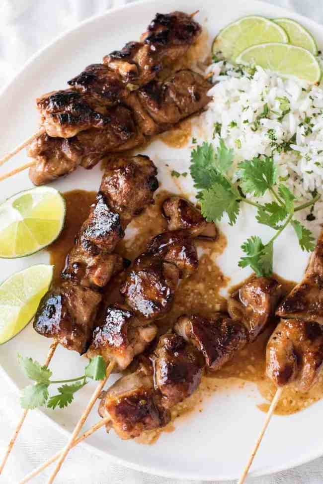 Honey Sriracha Glazed Chicken Skewers 1