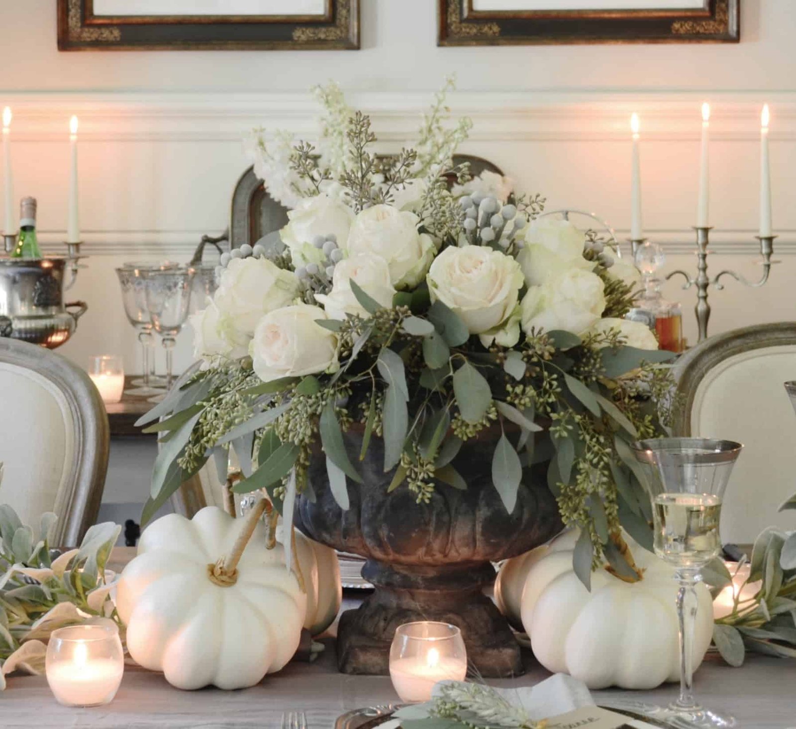 15 Best Fall Table Decor 20 A Neutral Thanksgiving Table