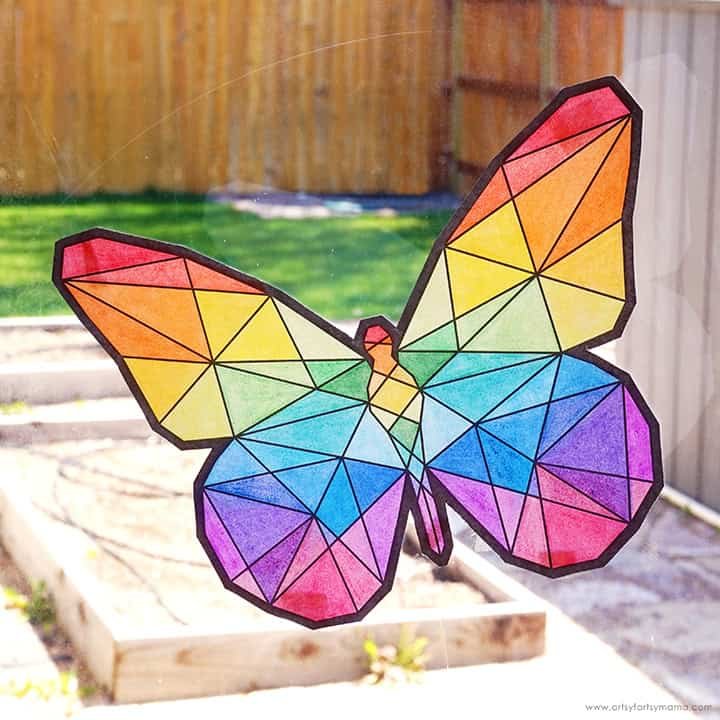 21 Easy Spring Crafts For Kids 11 Butterfly Window