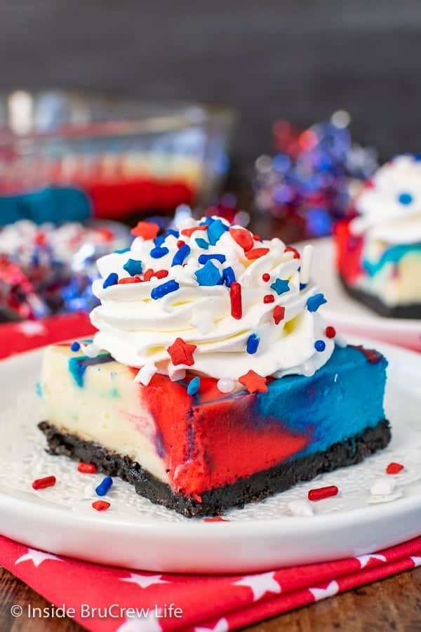 19 Easy Patriotic Desserts 20 Red White Blue Cheesecake Bars 23 1