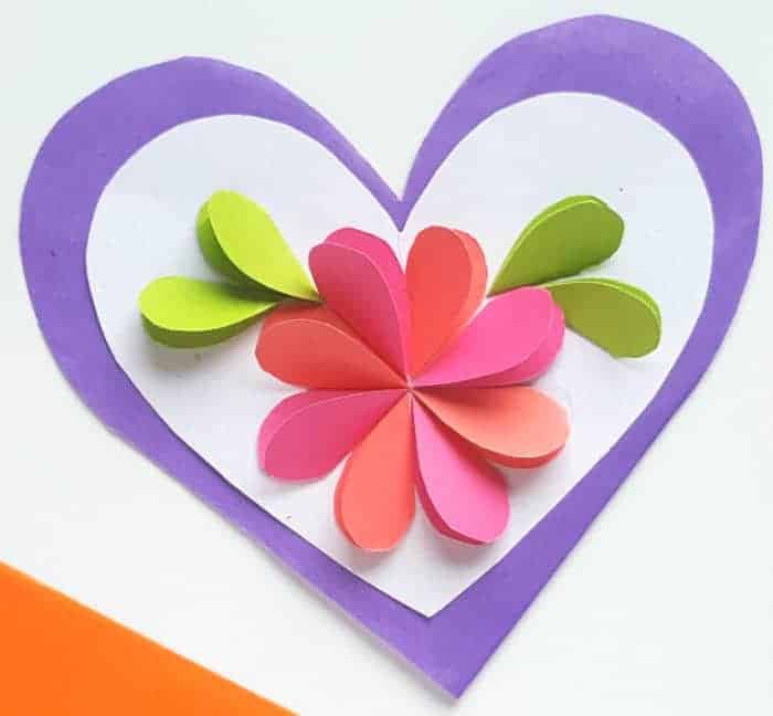 15 Cute Happy Mothers Day Cards 4 Step 7 finished paper heart card mothers day craft for teens