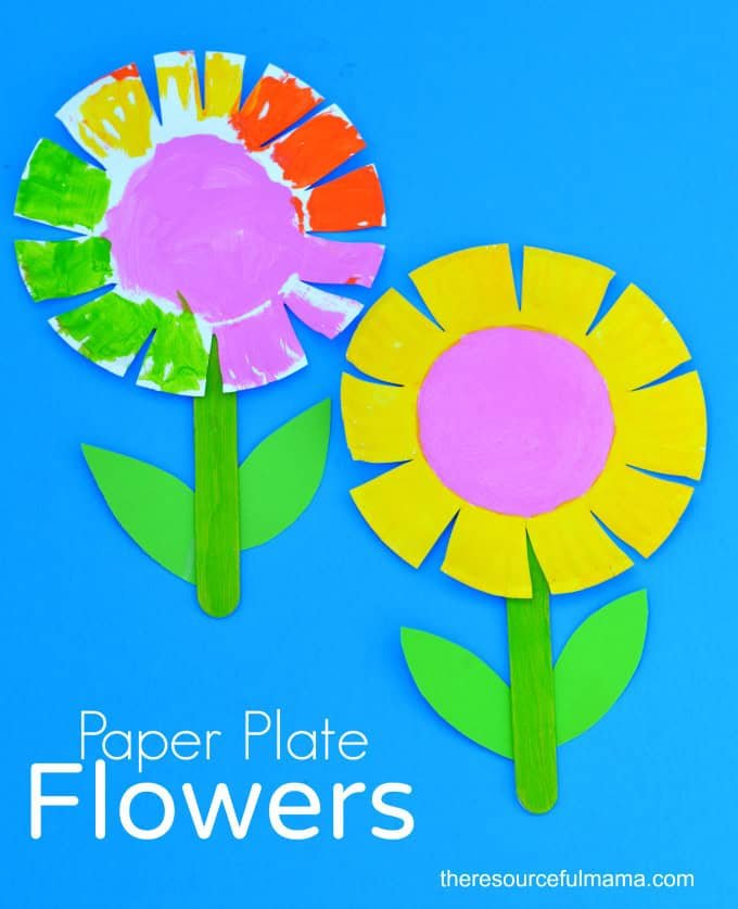 21 Easy Spring Crafts For Kids 18 paper plate flowers header