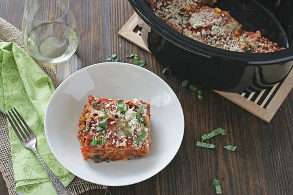 Slow cooker summer lasagna4
