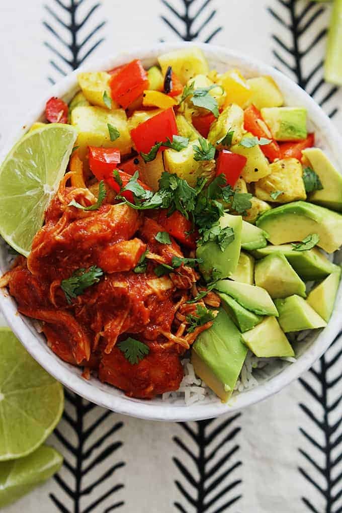 adobo chicken roasted veggies bowl 9