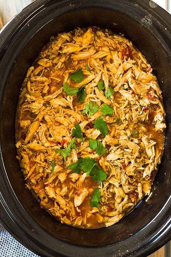 slow cooker mexican shredded chicken