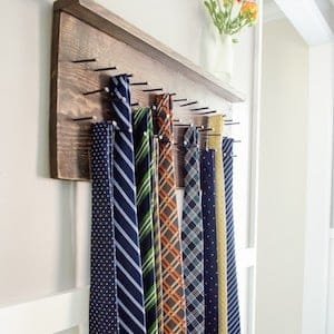 how to make tie rack diy